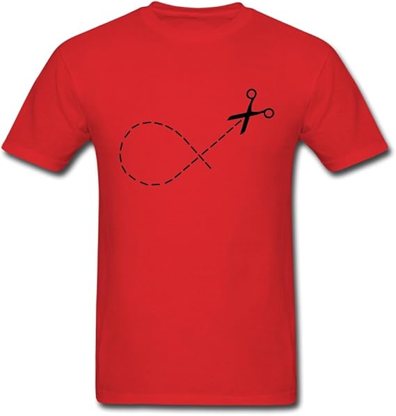 MozFashion Men's The Scissors TShirts red XXLarge Clothing