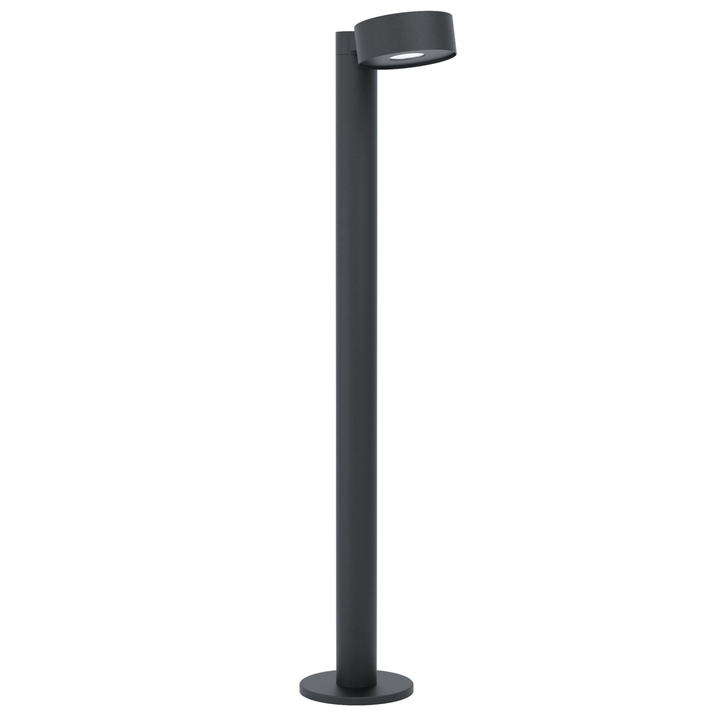 EGLO Palosco LED Outdoor Floor Lamp, 1 Bulb Outdoor Light, Modern, LED Floor Lamp Made of Galvanised Steel in Black and Plastic in Transparent, LED Outdoor Lamp, Warm White, IP44