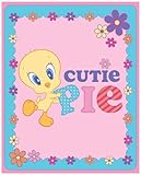 Looney Tunes Fleece Throw Blanket with Finished Edges Tweety Bird By Warner Bros