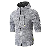 Leedford Men's Long Sleeve Solid Hoodie Hooded
