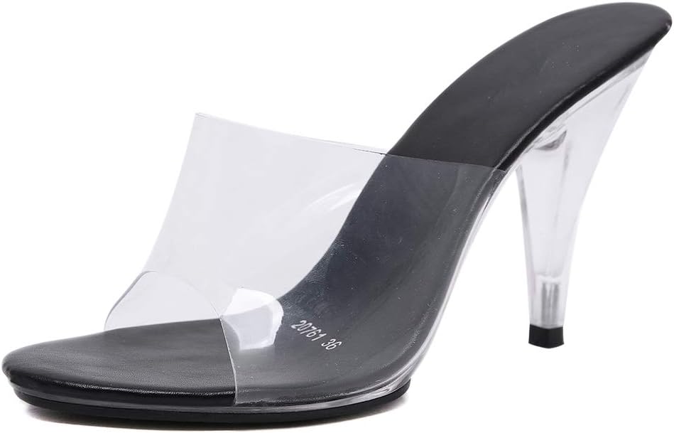 Unang Ankle Strap Heels Sandals Women Pumps Block Heel Rivet Studs t Strap Low Heels (US-7, Black)