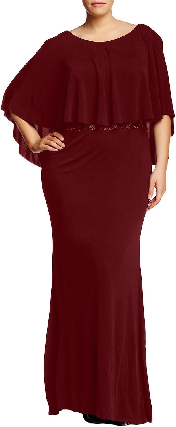 red cape dress plus size