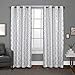 EXCLUSIVE HOME Modo Metallic Geometric Grommet Top Curtain Panel Pair, 54