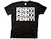 Big Bang Theory Penny Knock Men's T-Shirt, Black, Large