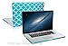 TopCase Quatrefoil / Moroccan Trellis Aqua Blue Ultra Slim Light Weight Rubberized Hard Case Cover for Macbook Pro 15