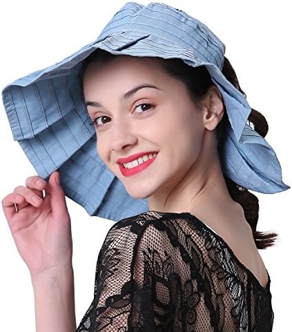 SUOSAI Women Summer Flap Cover Cap 07 (Blue)