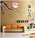 All River Into the Sea Plum Blossom Lotus Flowers Removable Wall Decals Sticker for Living Room