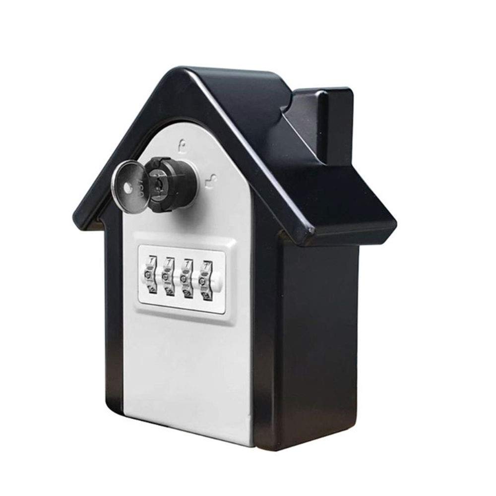 Security Key Safe, Outdoor Wall Mounted Safe Key Box 4-Digit Combination Key Storage Box Share and Secure Keys for Home, Office Etc.