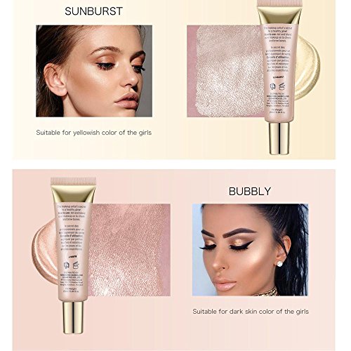 FTXJ 25ml Shimmer Liquid Highlighter Makeup Face Cheeks Nose Highlight Cream (Starburst(Suit for White Color Skin)) - Thumbnail 5