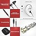 BlitzWolf Wired Earphones with Mic in Ear Buds with Volume Control Noise Isolating Headphones Dual Dynamic Driver Bass 3.5mm Stereo Sound for Phone - PC More Red