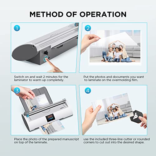 Laminator Machine with Laminating Sheets, 9Inch Personal Laminator for Teachers, Never Jam No