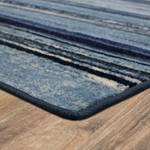 Mohawk Home New Wave Rainbow Dusk Striped Printed Area Rug, 5'x8', Blue & Cream Pricepulse