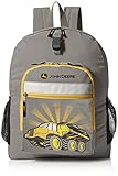 John Deere Boys' Construction Equipment Backpack, Medium Grey
