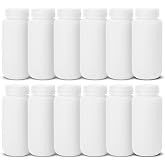 United Scientific HDPE Sample Bottles with Lids, 500ml, Wide Mouth, 12-Pack | 16 oz Bottles with Lids, BPA-Free, Leakproof, Resists Reagents &amp; Solvents, RoHS Compliant, Shatter-Resistant Alternative