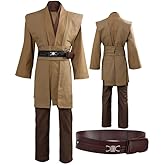 Wecos Tunic Costume Mens Hooded Knight Outfits Halloween Cosplay Costume Three Versions