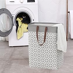 YanZhi 2 Pcs Laundry Hamper With Long Soft Leather