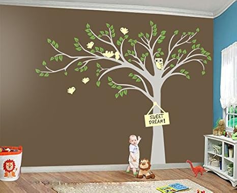 Amazon Com Tree Owl Wall Decals Nursery Nursery Wall Decal Tree Decal Chevron Owl Tree Decal Owls Stickers Bird Birds Sticker Sign Kids Everything Else
