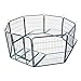 My1stPet 8 Panels Metal Exercise Dog Playpen with Door, Hammertone, 32