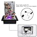 SereneLife Multi Tiered Desktop Electric Water Fountain Decor w/ LED - Indoor Outdoor Portable Tabletop Decorative Zen Meditation Waterfall Kit Includes Submersible Pump & 12V Adapter - SLTWF85LED