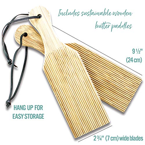 Complete Yogurt and Butter Making Kit: Probiotic Yogurt Starter - Best Yogurt Maker - Wooden Butter Paddles - 82 pg. DIY Recipe Book for Butter and Yogurt Your Way - Thumbnail 2