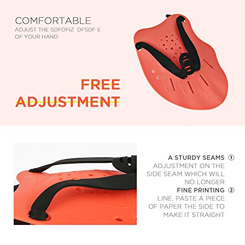 image for Tearcam Swimming Hand Paddles, Professional Swim Training Contour Webb