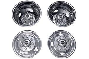 Pacific Dualies 32-1950 Polished 19.5 Inch 8 Lug Stainless Steel Wheel Simulator Kit for 1999-2002 Ford F450/F550 Truck