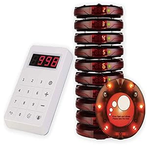 Retekess TD158 Pager Systeem, Oproepsysteem Restaurant LED buis pieper Draadloos Mini Restaurant Pager Touchscreen…