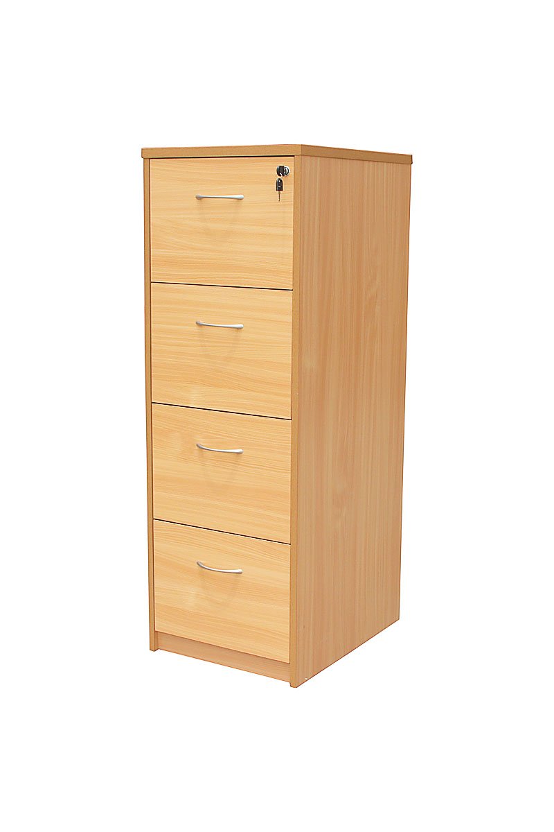 4 Drawer Essentials Filing Cabinet Beech Amazon Co Uk Kitchen
