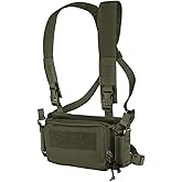 KRYDEX Tactical Chest Rig with Triple 5.56/7.62 Mag Pouch Insert 9mm Mag Pouches and X Harness