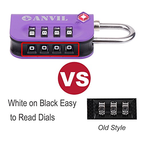 TSA Approved Luggage Lock 4 Digit Combination padlocks with a