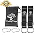 Tree Swing & Hammock Hanging Kit Straps -Two 5 ft Straps Holds 2200 lbs. -Attaches 2 Heavy Duty Carabiners Hook, Easy & Fast Swing Hanger Installation，No Stretching-Better than Swing Rope & Chain!