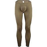 Mens Ice Silk Underwear Pants Low Rise Long John Leggings Base Layer Sports Bottom