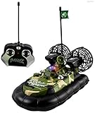 WolVol Remote Control Military Fighter War Boat Toy with Flashing Lights - Works in real water - Installed with fan-cooling feature