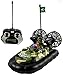 WolVol Remote Control Military Fighter War Boat Toy with Flashing Lights - Works in real water - Installed with fan-cooling feature