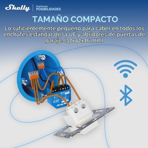 1 Gen3 - Interriptor Relé Inteligente con contactos secos, Wi-Fi y Bluetooth, Control remoto de luz por App, Compatible con Alexa y Google Home, No requiere Hub, Chip Shelly de 8MB - 2 Piezas