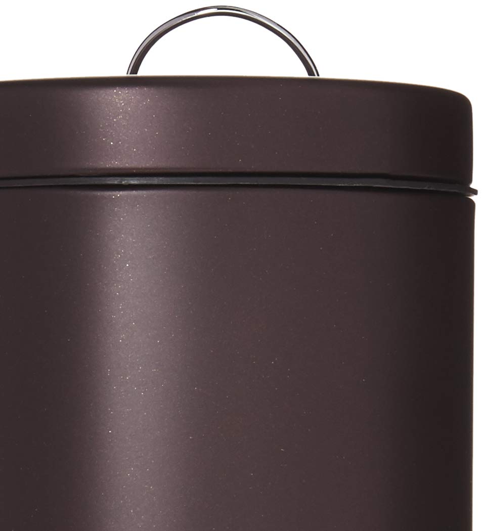 Home Basics 3 Liter Step Open Garbage Trash Can, Waste Basket Bin For Bathroom, Kitchen, Office, Bronze