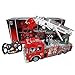 Liberty Imports 13-Inch Big RC Rescue Fire Engine Truck Remote Control Toy with Foot Pedal Control, Extending Ladder, Flashing Lights and Sounds