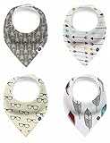 Baby Bandana Drool Bibs, -VARIETY OF 40 CUTE SETS- Unisex 4-Pack Gift Set for Drooling and Teething, 100% Organic Cotton, Soft and Absorbent, Hypoallergenic - for Boys and Girls by Karids…