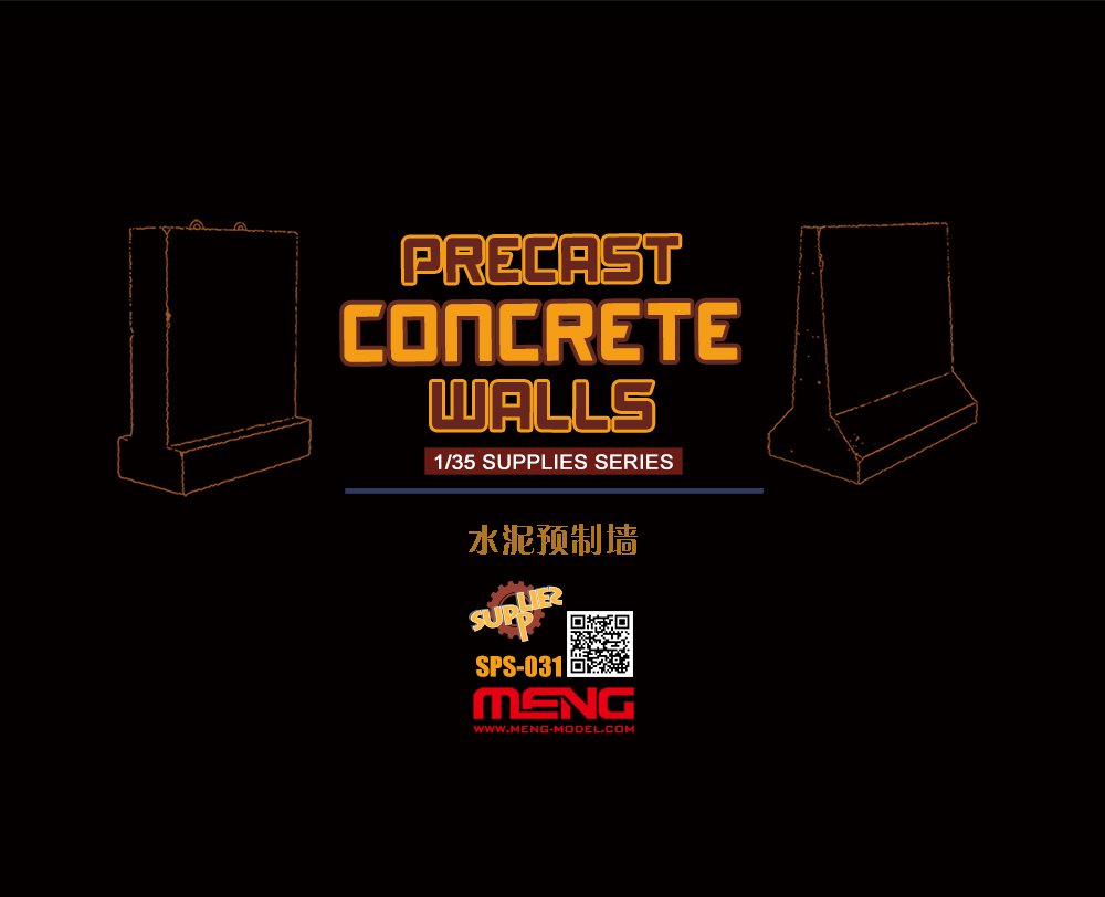 Meng SPS-031 Precast Concrete Walls Resin Plastic Model Kit