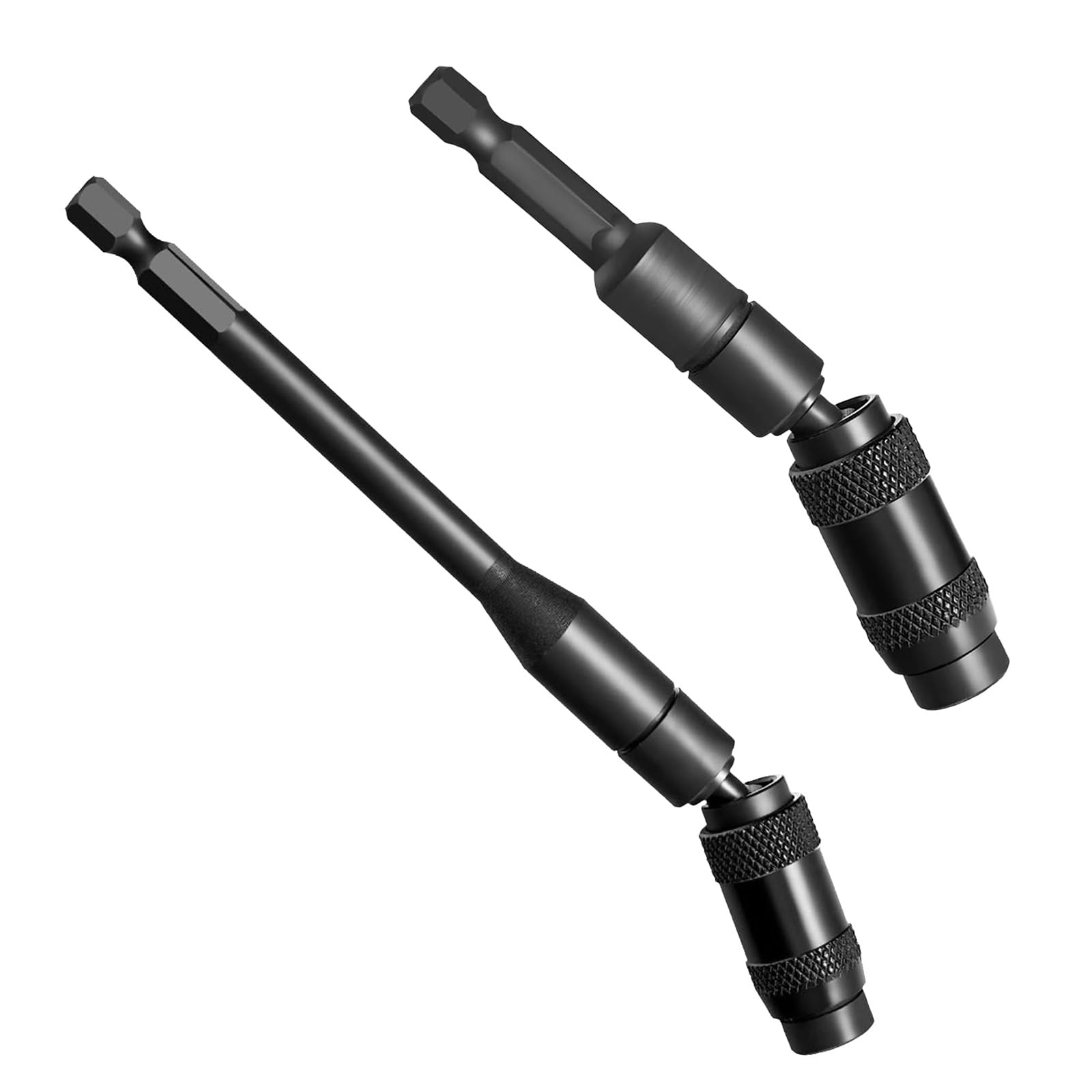 2 Pcs Magnetic Drill Bit Holder, 1/4" Hex Pivoting bit Holder, 20 Degree Rotary Quick Release Drill Extension Magnetic Screwdriver Bit Holder for Narrow Spaces or Corners