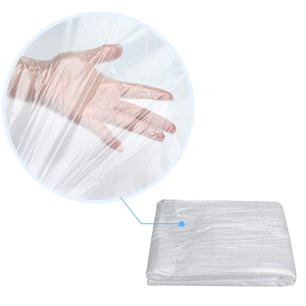100 Pcs Disposable Bedspread Cover SPA Massage Treatment Table Sheets Transparent Beauty Bed Waterproof Film Couch : Beauty