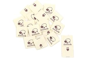 50 Pcs Clothes Cotton Labels Sewing Washable Handmade Garment Clothing for DIY Sewing (#1)