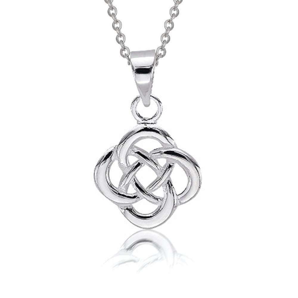 BellaMira Lifestyle Accessories Lovely Spiral Celtic Necklace and Earrings (as Chosen) Fine Sterling Silver Jewellery Gift Boxed (Celtic Circle Necklace) — image 1
