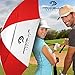 Procella Umbrella Golf Umbrella Tested by Skydivers Windproof Auto Open Rain and Wind Resistant, Large, Red/White