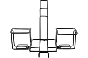 GET G.E.T. 4-931615 Metal Two Compartment Condiment Caddy with Menu Holders, Iron, Black