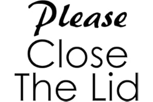 Yoonek Graphics Please Close The Lid Decal Sticker for Toilet Seat, Bathroom. # 0011350Black3 3" x 3.7"