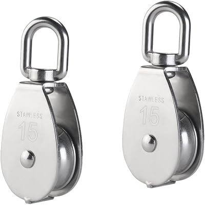 IMAGINE 2Pcs Stainless Steel Single Pulley Block M15 M20 M25 304 35kg
