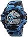 Fanmis Men's Digital LED Sports Watch Waterproof Electronic Casual Military Wrist Camouflage Blue Strap Boys Watch With Silicone Band Luminous Army Watches
