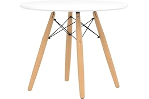 Aron Living 23" Mid-Century Wood Kids Playroom Table in White