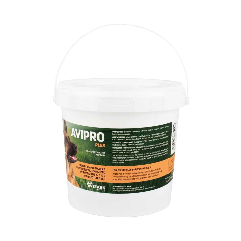 Vetark Avipro Plus | Prebiotic and Probiotic Supplement For Dogs | Supports Digestive Health and Stress | Easy to administer | 300g